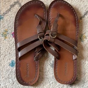 Brown leather sandals